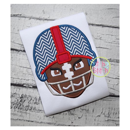 Tough Football Helmet Applique | Machine Embroidery Designs by JuJu