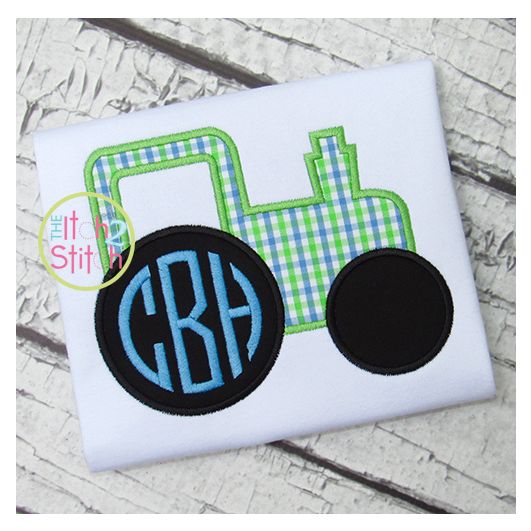 Tractor Applique | Machine Embroidery Designs by JuJu