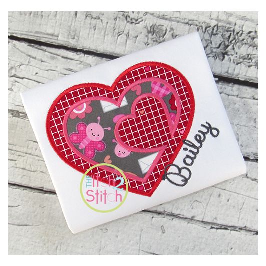 Triple Heart Applique | Machine Embroidery Designs by JuJu