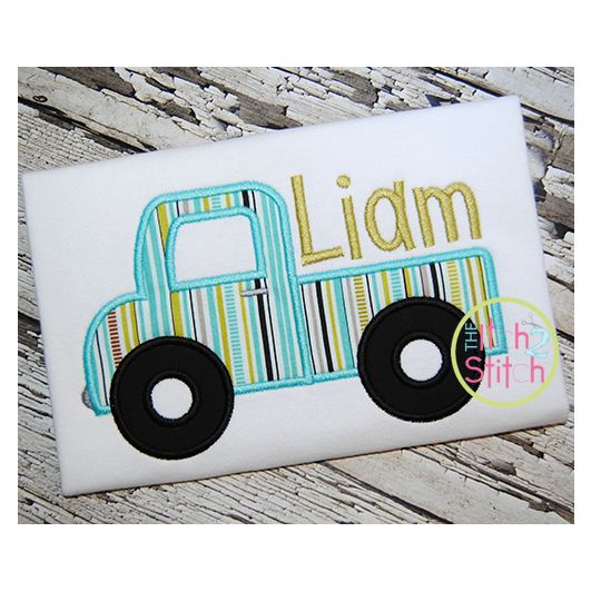Truck Applique | Machine Embroidery Designs by JuJu