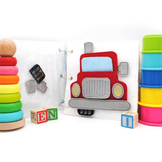 Busy Book Page Truck Add On | Machine Embroidery Designs by JuJu