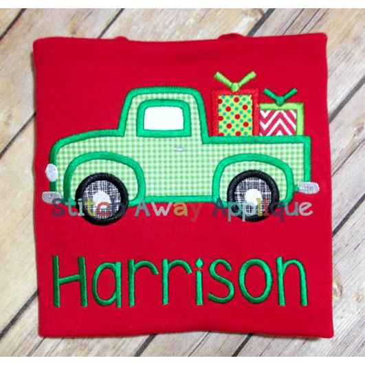 Vintage Truck Christmas | Machine Embroidery Designs by JuJu/ Stitch Away Applique 
