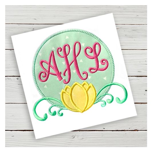Tulip Frame | Machine Embroidery Designs by JuJu