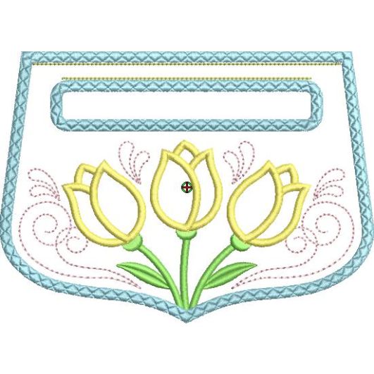 ITH Tulips Wrap Around Towel Topper | Machine Embroidery Designs by JuJu