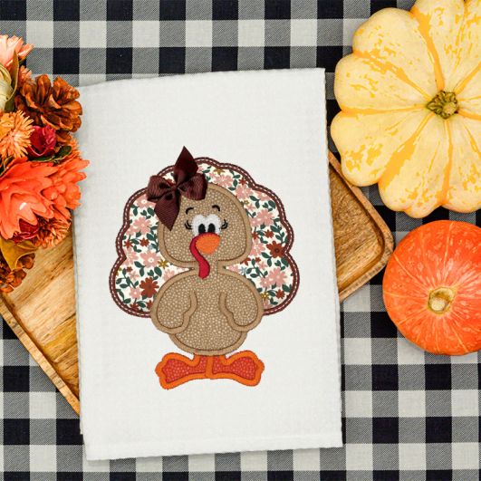 Girl Turkey 2 | Machine Embroidery Designs by JuJu