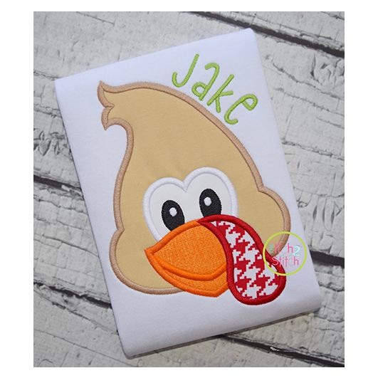 Turkey Face Boy Applique | Machine Embroidery Designs by JuJu