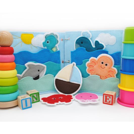 Busy Book Page Under The Sea Deluxe | Machine Embroidery Designs by JuJu