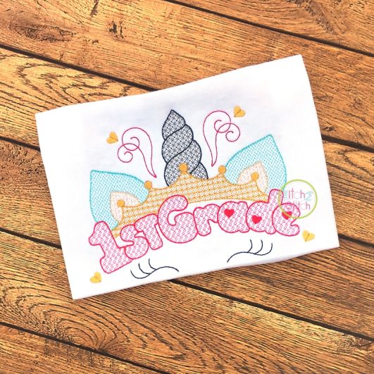Unicorn Horn 1st Grade Motif Embroidery | Machine Embroidery Designs by JuJu