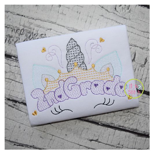 Unicorn Horn 2nd Grade Motif Embroidery | Machine Embroidery Designs by JuJu