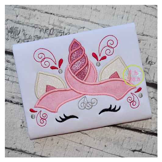 Unicorn Horn Awareness Ribbon Applique | Machine Embroidery Designs by JuJu