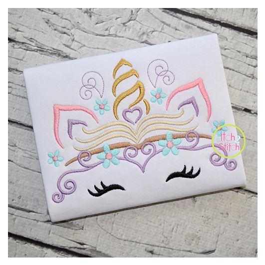 Unicorn Horn Book Embroidery | Machine Embroidery Designs by JuJu