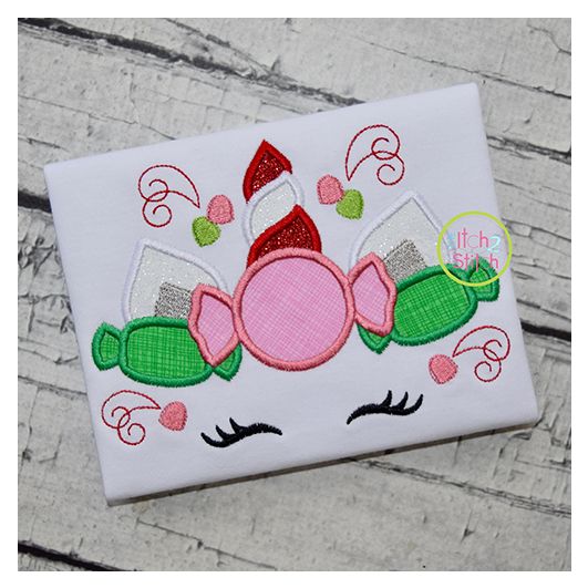 Unicorn Horn Candy Applique | Machine Embroidery Designs by JuJu