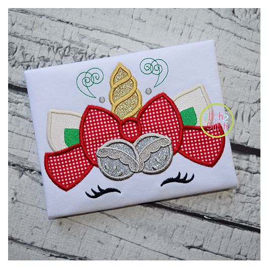 Unicorn Horn Jingle Bells Applique | Machine Embroidery Designs by JuJu