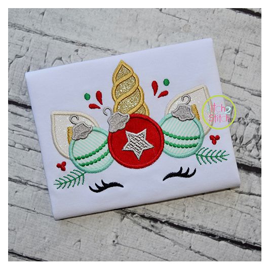 Unicorn Horn Ornaments Applique | Machine Embroidery Designs by JuJu