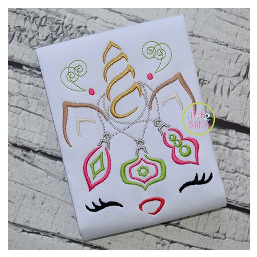 Unicorn Horn Ornaments Embroidery | Machine Embroidery Designs by JuJu