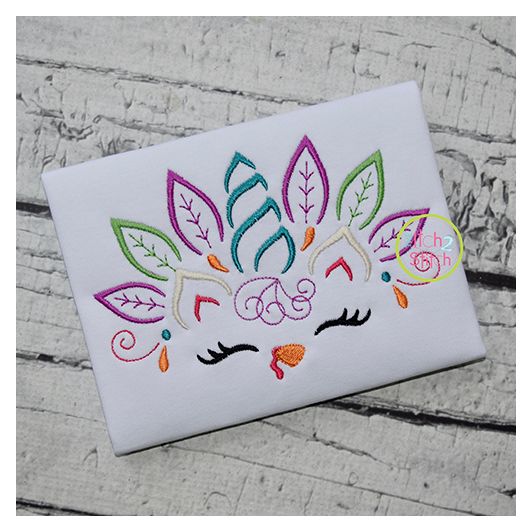 Unicorn Horn Turkey Embroidery | Machine Embroidery Designs by JuJu
