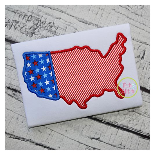United States Applique | Machine Embroidery Designs by JuJu
