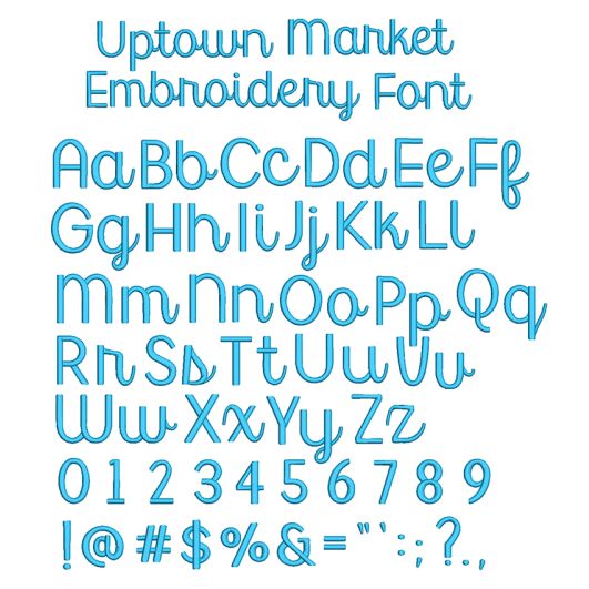 Uptown Market Embroidery Font | Machine Embroidery Designs by JuJu