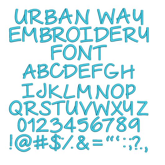 Urban Way Embroidery Font | Machine Embroidery Designs by JuJu