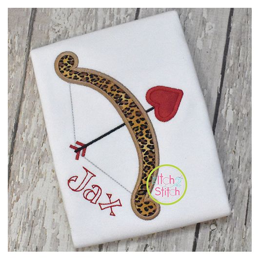 Valentine Bow and Arrow Applique | Machine Embroidery Designs by JuJu