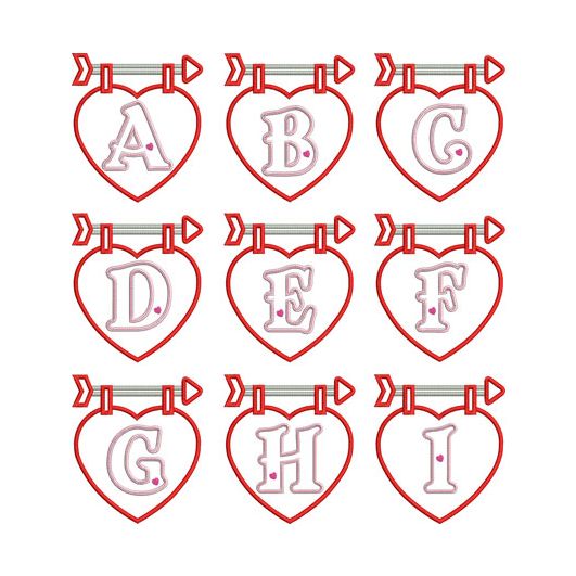Valentine Applique Alphabet