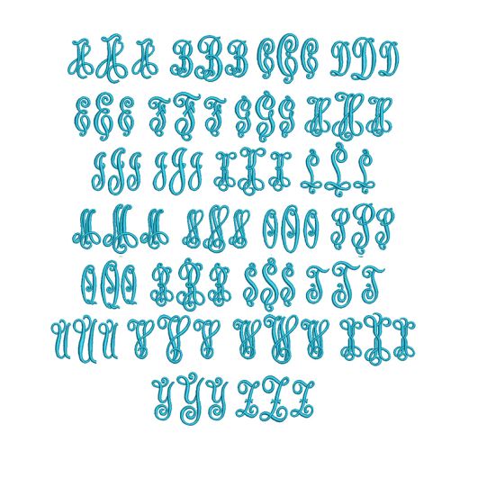 Vivian Monogram Machine Embroidery Designs by JuJu