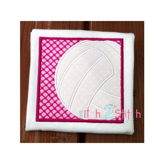 Volleyball Box Applique | Machine Embroidery Designs by JuJu
