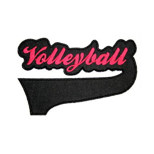 Volleyball tail Applique | Machine Embroidery Designs by JuJu