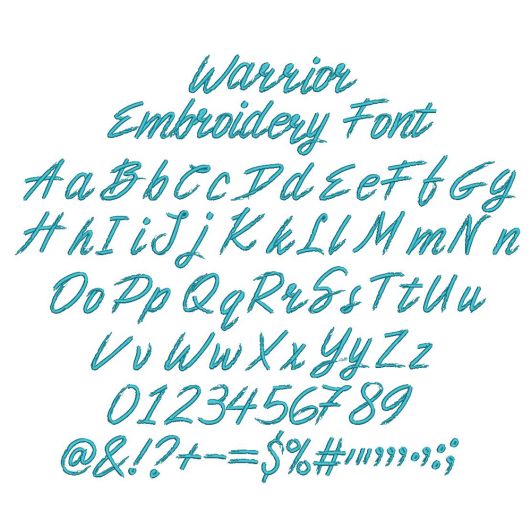 Warrior Embroidery Font | Machine Embroidery Designs by JuJu