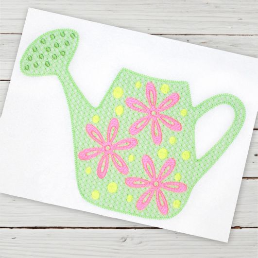 Motif Watering Can | Machine Embroidery Designs by JuJu/ Sew Embroidable 