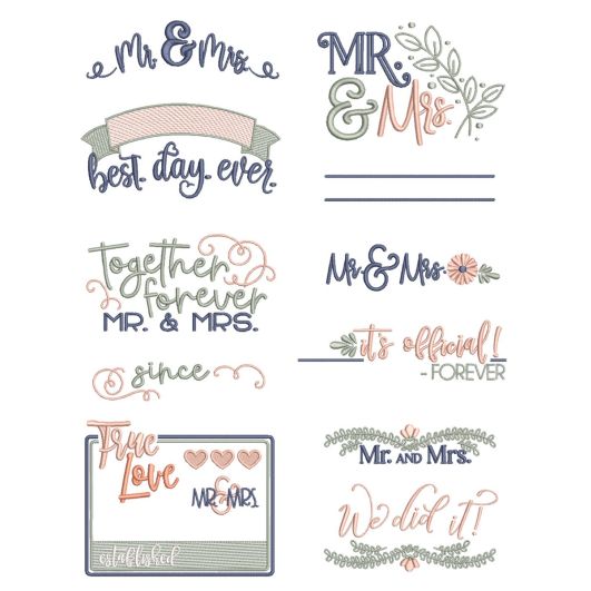 Wedding Templates 3 Machine Embroidery Designs by JuJu
