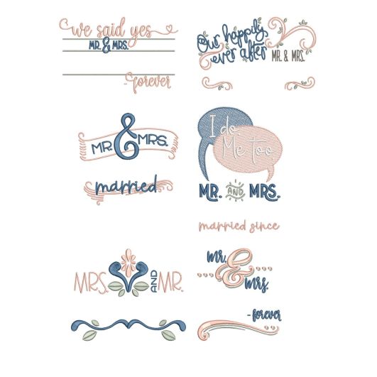 Wedding Templates 4 Machine Embroidery Designs by JuJu
