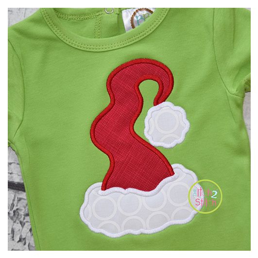 Whimsical Santa Hat Applique | Machine Embroidery Designs by JuJu