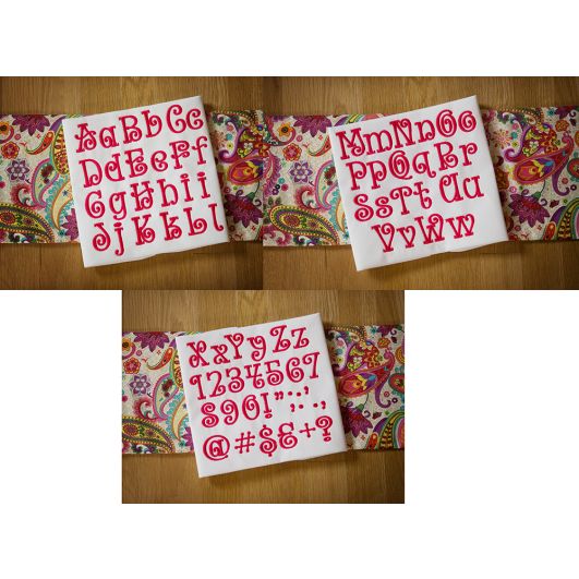 Whimsy Curls Embroidery Font Machine Embroidery Designs by JuJu