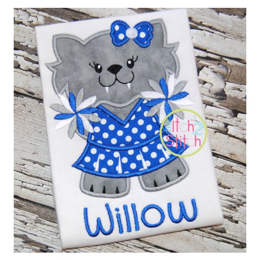Wildcat Cheer Applique | Machine Embroidery Designs by JuJu