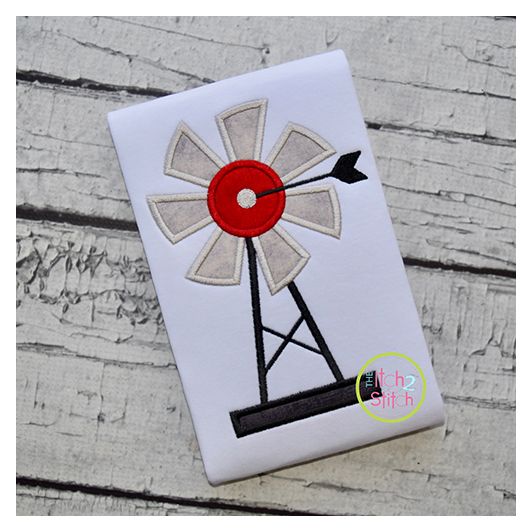 Windmill Applique | Machine Embroidery Designs by JuJu
