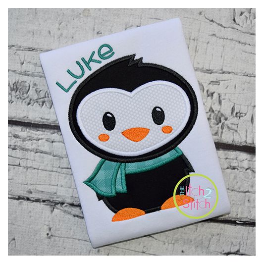 Winter Penguin 2 Applique | Machine Embroidery Designs by JuJu