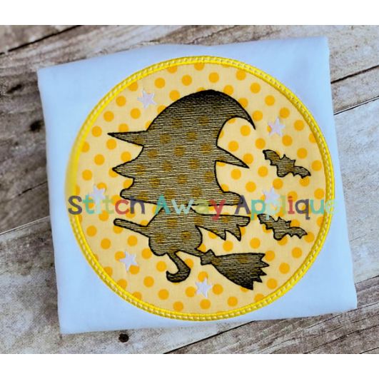 Witch Silhouette | Machine Embroidery Designs by JuJu