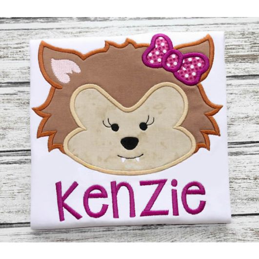 Wolf Couple Applique Embroidery Designs