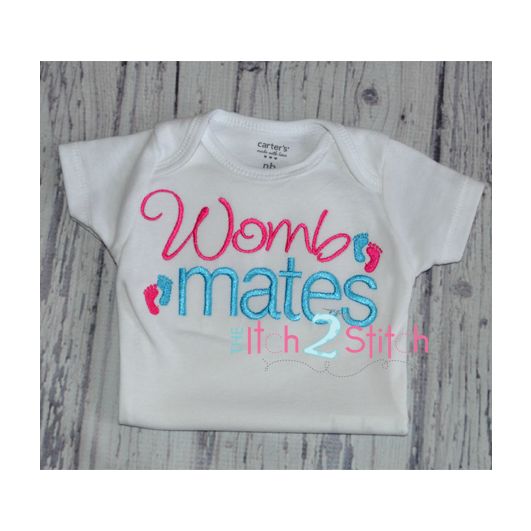 Womb Mates Embroidery Design | Machine Embroidery Designs by JuJu