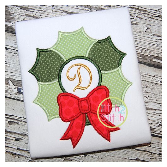 Wreath Applique | Machine Embroidery Designs by JuJu