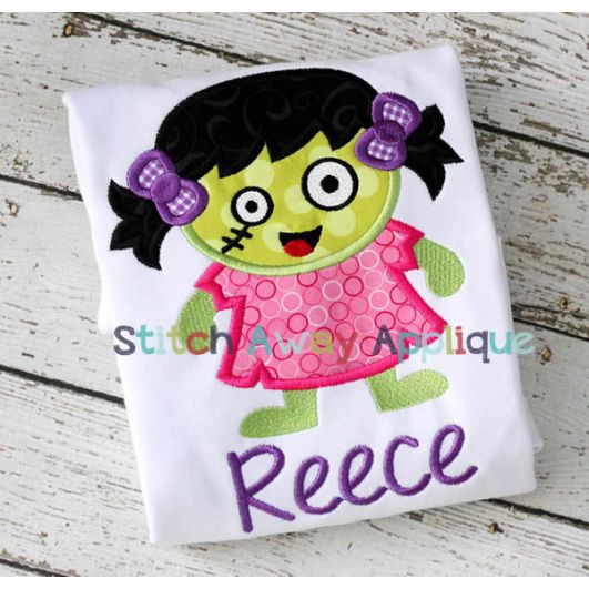 Zombie Girl | Machine Embroidery Designs by JuJu