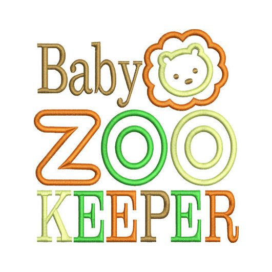 Middle Zoo Keeper Applique