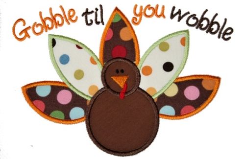 Turkey Gobble til Wobble Applique | Machine Embroidery Designs by JuJu