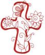 Redwork Crosses Machine Embroidery Designs by JuJu