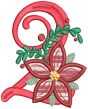 Christmas Poinsettia Numbers | Machine Embroidery Designs by JuJu