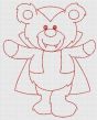 Redwork Halloween Bears Machine Embroidery Designs by JuJu