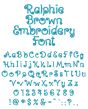 Ralphie Brown Embroidery Font Machine Embroidery Designs by JuJu