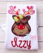Reindeer Face Girl Applique | Machine Embroidery Designs by JuJu