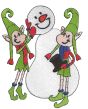 Quirky Christmas Elves Filled Machine Embroidery Designs by JuJu